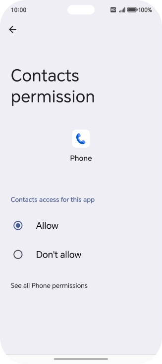 Press the required setting. Press the required setting.