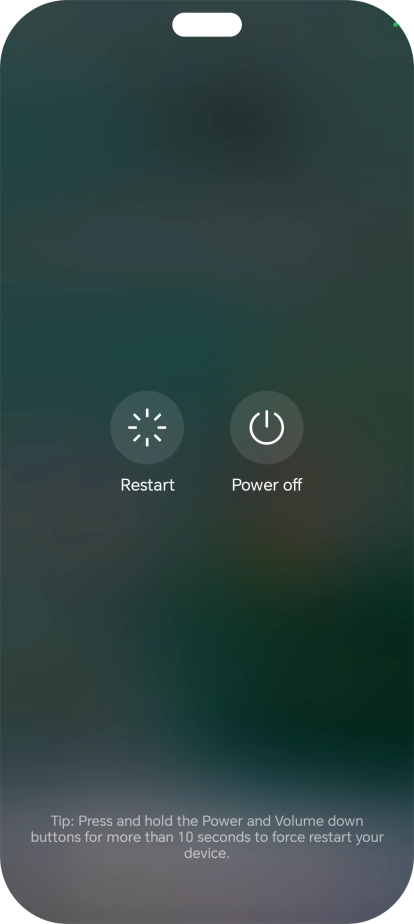 Press Power off. Press Power off.