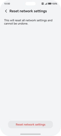Press Reset network settings.