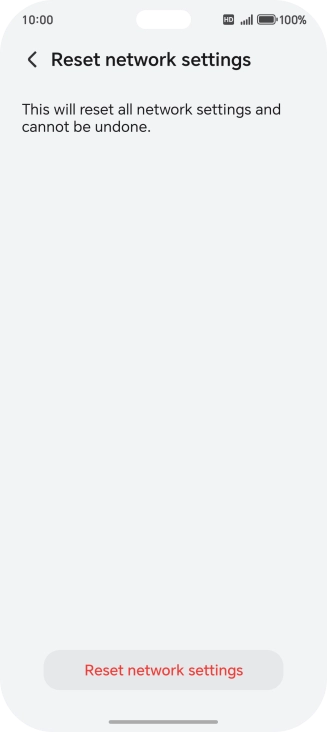 Press Reset network settings.