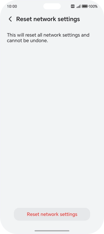 Press Reset network settings.