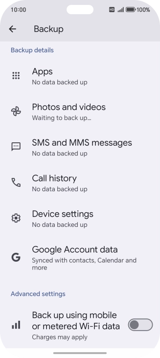 Press the indicator next to 