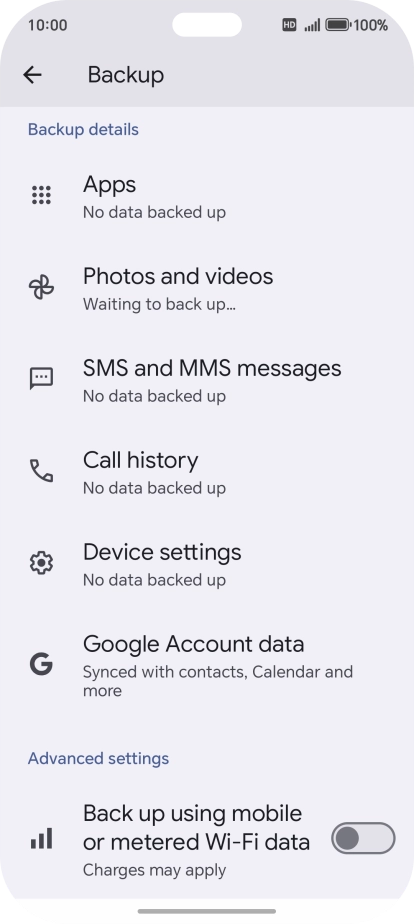 Press the indicator next to 