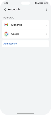 Press the required account type.