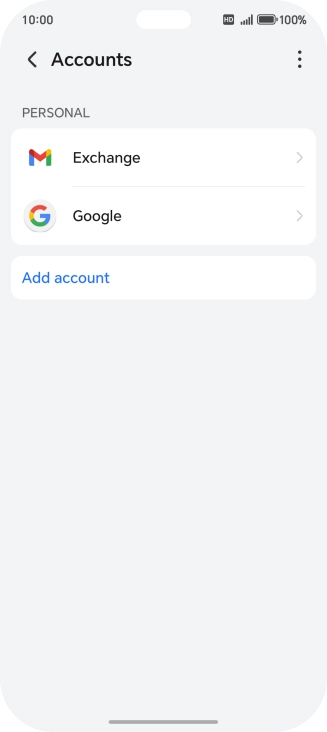 Press the required account type.