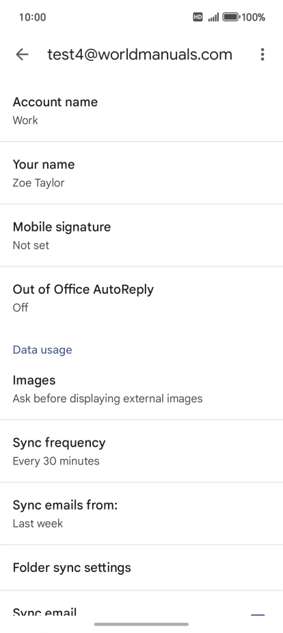 Press Account name and key in the required name.