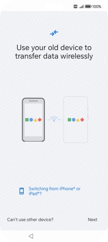 Follow the instructions on the screen to transfer the content from another phone and finish the activation of your phone.