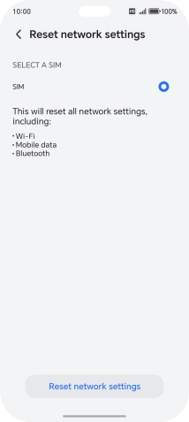 Press Reset network settings.
