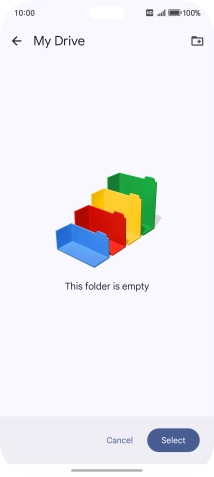 To create a new folder, press the new folder icon and follow the instructions on the screen to create a new folder.