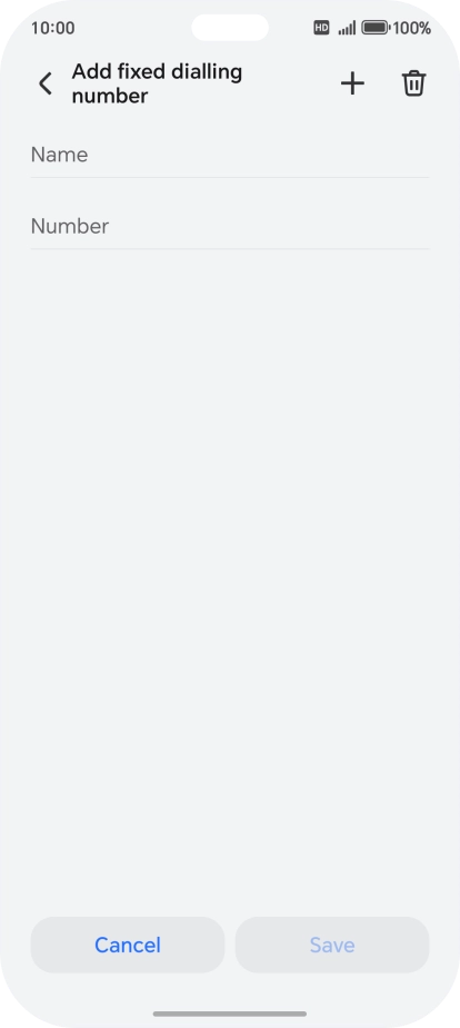 Press Name and key in the required name.