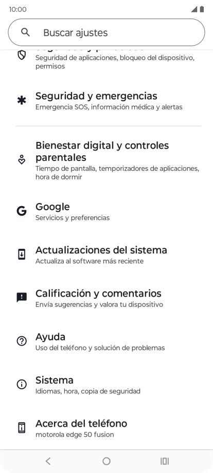 Pulsa Actualizaciones del sistema.