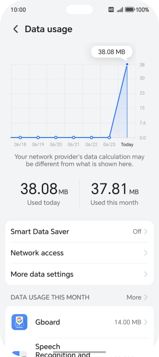 Press Network access.