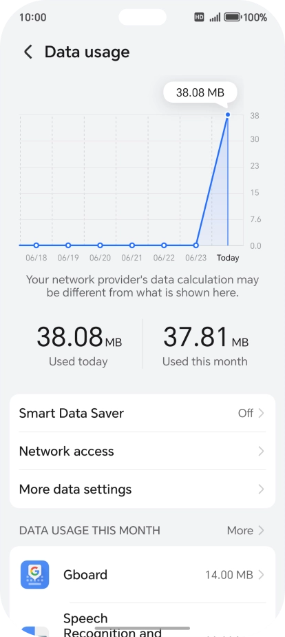 Press Network access.