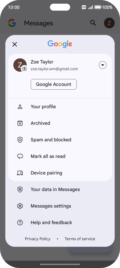 Press Messages settings. Press Messages settings.