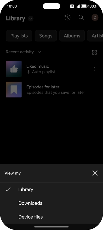 Press the required category and go to the required audio file.