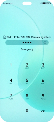 If your SIM is locked, key in your PIN and press OK.