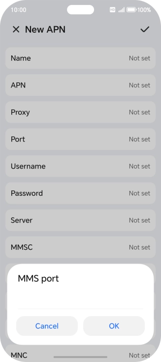 Key in 8799 and press OK.