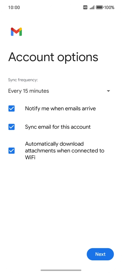 If this screen is displayed, you email account has been recognised and set up automatically. Follow the instructions on the screen to key in more information and finish setting up your email account. If this screen is displayed, you email account has been recognised and set up automatically. Follow the instructions on the screen to key in more information and finish setting up your email account.