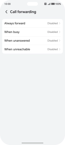 Press the required divert type. Press the required divert type.