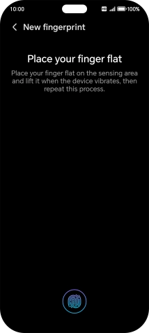 Follow the instructions on the screen to create the phone lock code using your fingerprint.