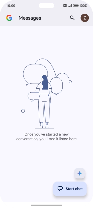 Press the profile icon. Press the profile icon.