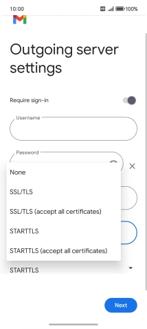 Press SSL/TLS. Press SSL/TLS.