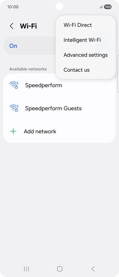 Press Intelligent Wi-Fi.