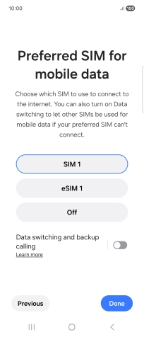 Press the required settings.
