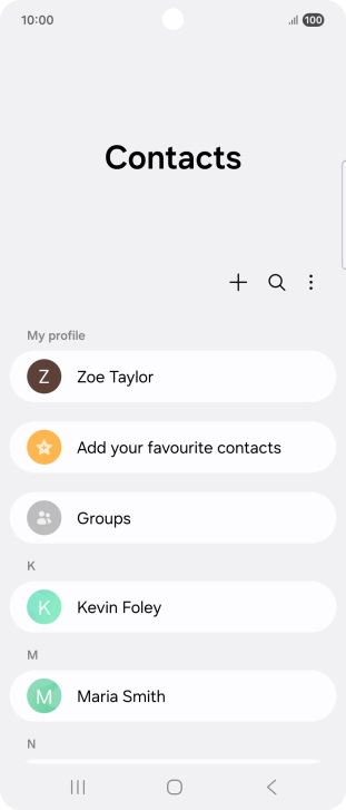 Press the menu icon.