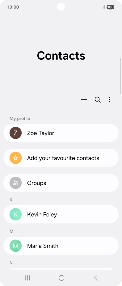 Press the menu icon.