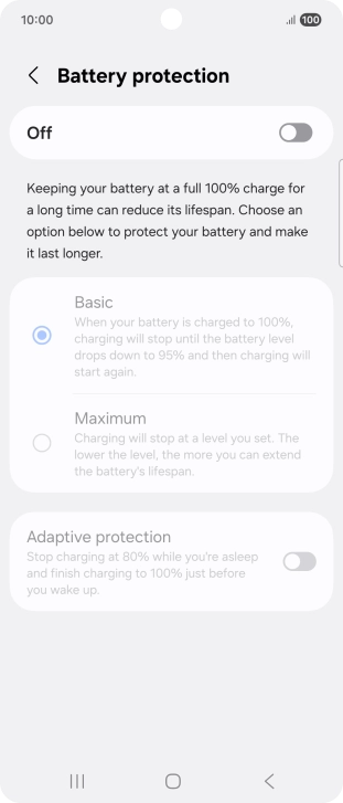 Press the indicator to turn the function on or off.