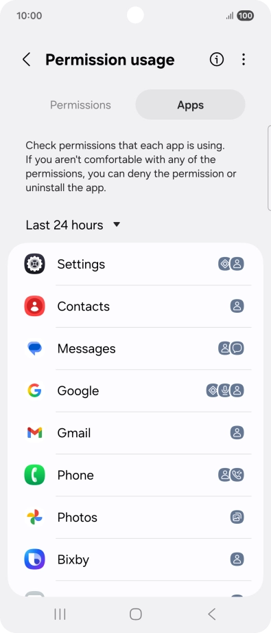 Press the drop down list.