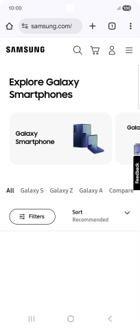 Press the menu icon.
