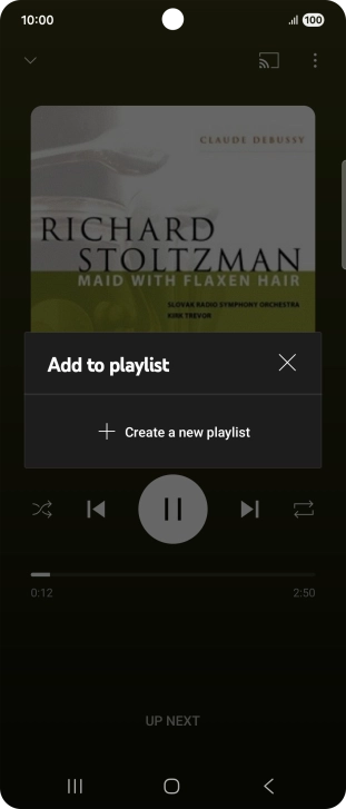 Press Create a new playlist.