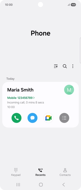 Press the menu icon.