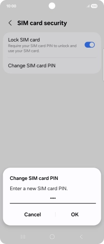 Key in a new four-digit PIN and press OK.