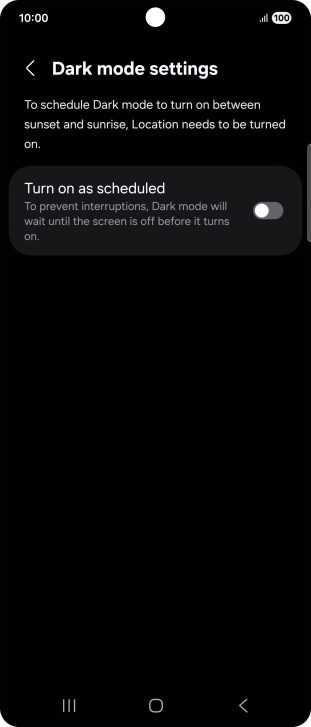 Press the indicator next to 