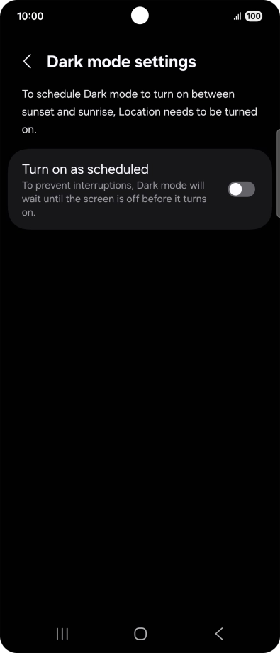 Press the indicator next to 