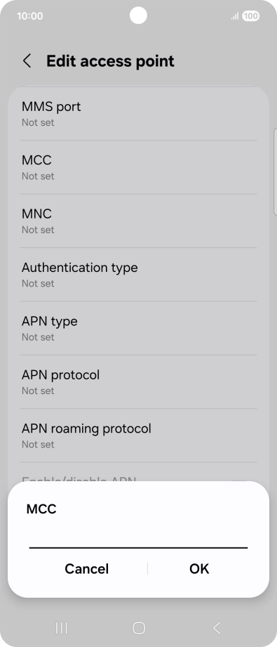 Key in 234 and press OK.