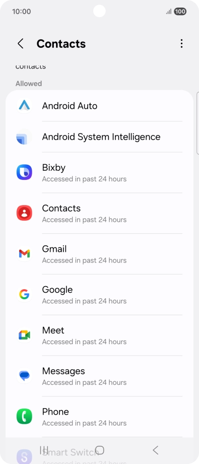 Press the required app.
