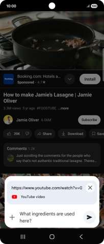 Follow the instructions on the screen to type or speak the required question for the video.