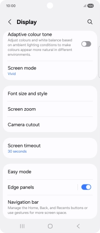 Press Screen timeout.