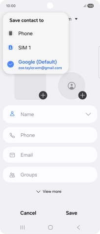 Press the required Google account.