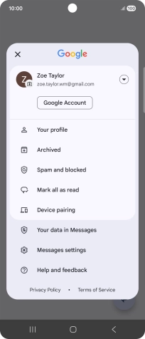 Press Messages settings.