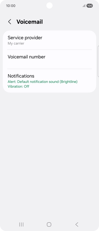 Press Voicemail number.