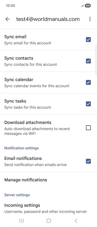 Press the field next to 