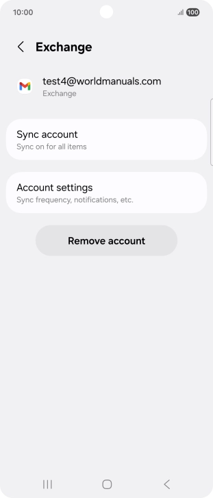 Press Remove account.