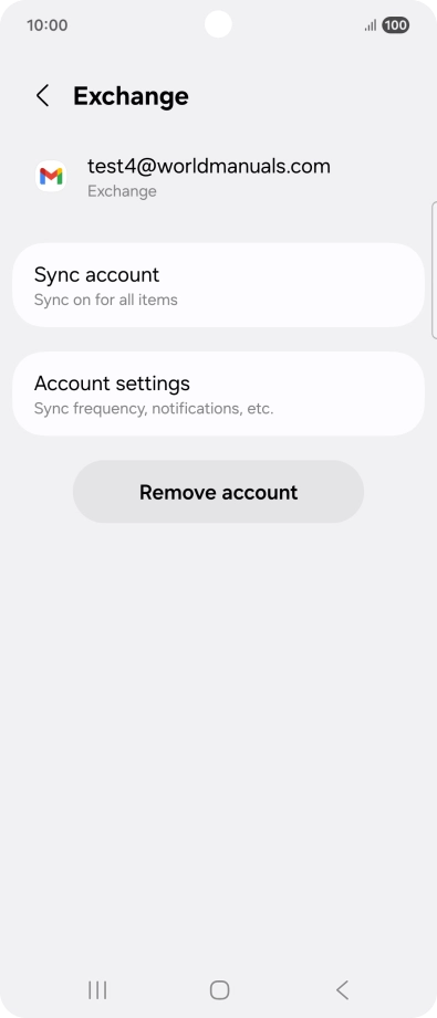 Press Remove account.