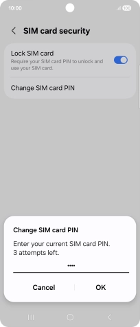 Key in your current PIN and press OK.