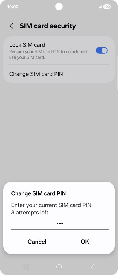 Key in your current PIN and press OK.
